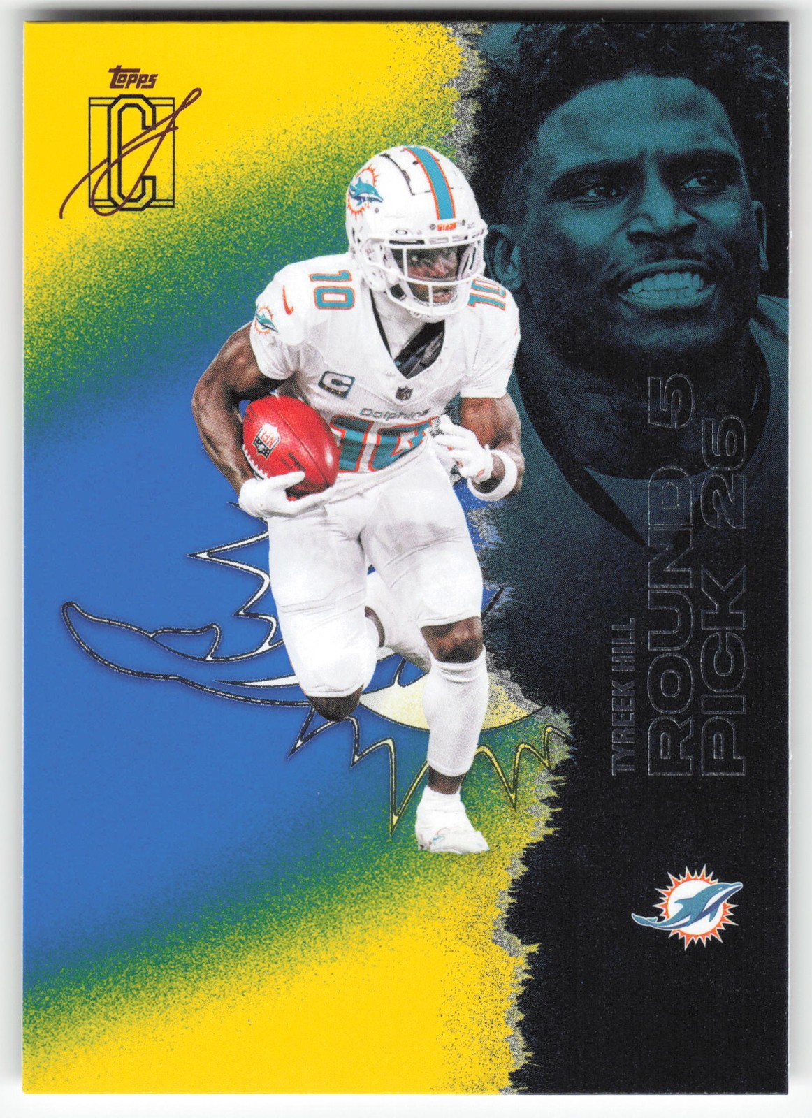 2025 Topps Signature Class #86 Tyreek Hill Blue & Yellow