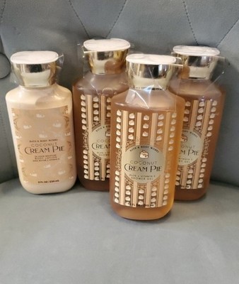 3 Bath & Body Works Coconut Cream Pie shower Gel & 1 lotion 