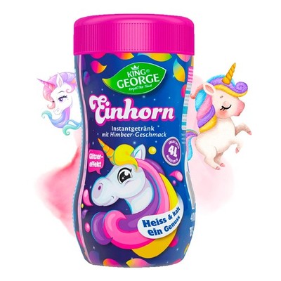 KING GEORGE Instant Tee Pink Unicorn Einhorn 12 x 400g Erfrischungsgetränk