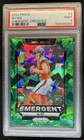 2024 Panini Prizm Bo Nix Emergent RC Green Ice Rookie #3 Broncos PSA 9