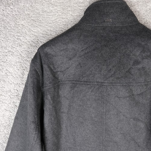 HUGO BOSS MEN'S JACKET H-COXTAN WOOL CASHMERE size 58 or 48R GRAY CASUAL ZIP - Picture 8 of 9