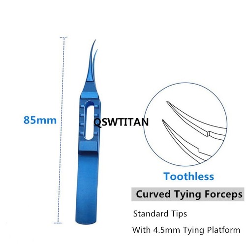 Ophthalmic Tying Forceps Tweezers 85mm 115mm Flat Handle Eye Surgical Instrument - 第 23/33 張圖片