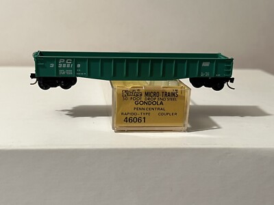 KADEE 46061 PENN CENTRAL PC 50' GONDOLA MICRO TRAINS YELLOW LABEL MT COUPLERS N