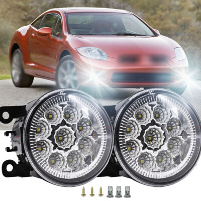 For MITSUBISHI ECLIPSE 2006-2012 Front Bumper LED Super White Fog Light Lamp 2pc