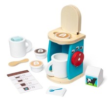 Melissa  Doug Brew  Serve Wooden Pretend Coffee Play Set 12 Pieces New In Box