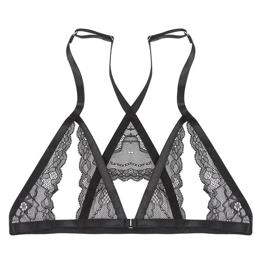 Women Mesh See Through Bra Tops Sheer Fishnet Bralette Tank Crop Top Lingerie - Picture 31 of 42