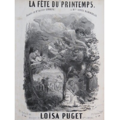 PUGET Loïsa La Fête du Printemps Klaviergesang ca1850