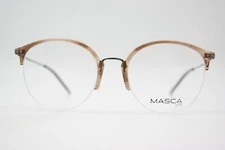 Glasses MASCA MA 3980 Brown Silver Half-Rim Eyeglasses Frame New