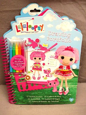  Lalaloopsy Drawing Portfolio Large 260 Stickers - Stencils - 40 Pages NEW CUTE