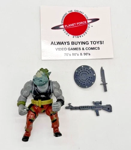 1988 Rocksteady Complete Vintage TMNT Figure