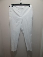 TOMMY HILFIGER WOMENS TROUSERS PINTUCKED WHITE SIZE 16