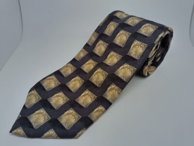 Altea Milano tie Grey 100% silk made in Italy geometric