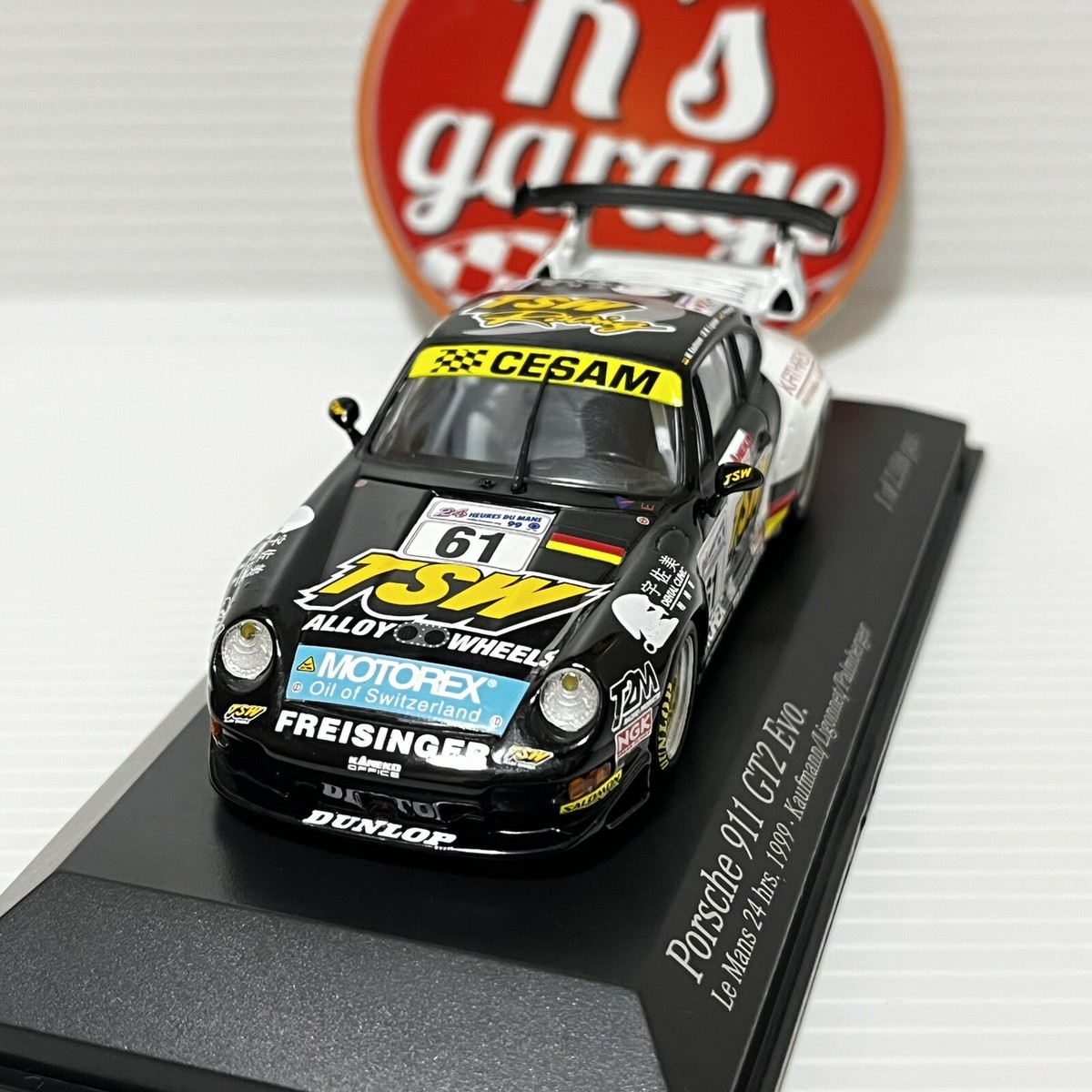 【MINICHAMPS】貴重 限定993台Porsche 911 GT2 EVO MINICHAMPS 1/43 Porsche 911 GT2 Evo 24h Le Mans 1999 #61