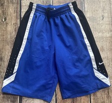 NIKE 11 INCH DRI-FIT PERF DRAWSTRING SHORTS BLUE BLACK MENS SMALL EXCELLENT