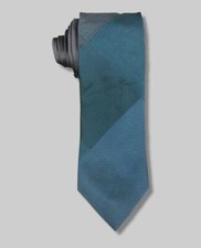  58 Kenneth Cole Reaction Mens Blue Plaid Slim Silk Formal Neck Tie 57 X 3