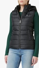 Tommy Jeans Womens Basic Hooded Gilet Black. Rrp £140. New, Never Worn.