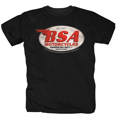 BSA Motorcycles Birmingham England Union Jack Motorrad T-Shirt S-5XL 