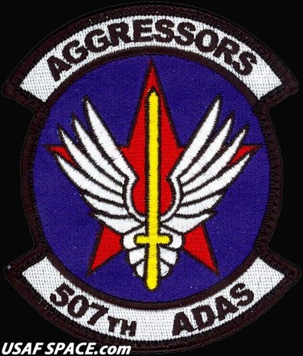 Usaf Checkmate Aggressor Patch USAF 507th AIR DEFENSE AGGRESSOR SQ - Nellis AFB, NV - ORIGINAL AIR ...