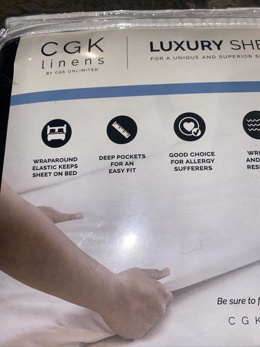 NEW Bed Sheets - CGK Linens Unlimited Luxury Twin XLSheet Set Black 3 pc set - Picture 6 of 10