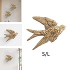 Hanging Swallow Sculpture Resin Figurine for Wall Shelf Indoor and Outdoor