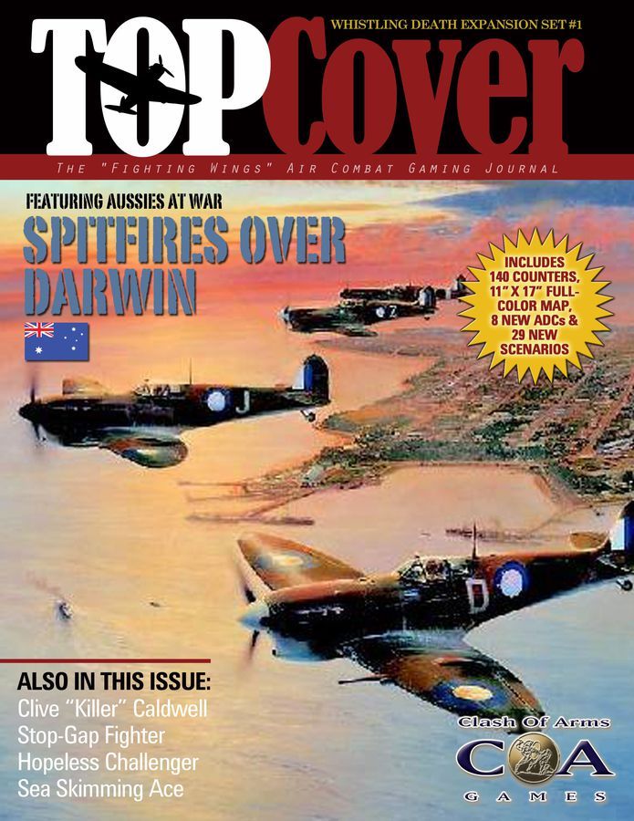 Обложка для военных игр Clash Of Arms Whistling Death: Spitfires Over Darwin Exp NISW