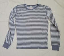 Mini Boden Girls Pajama Y 12 Purple Stripes Trim Long Sleeve Top