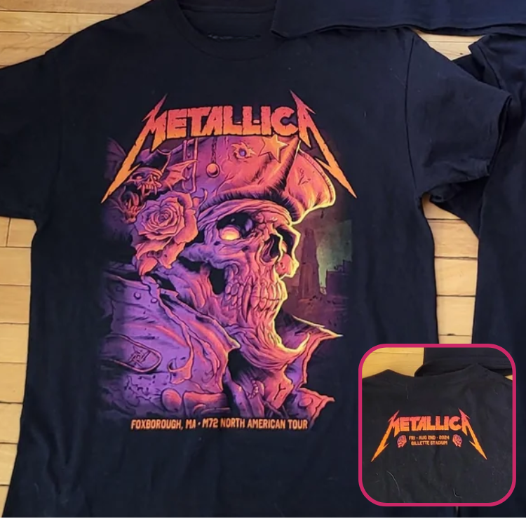 Metallica At Gillette Stadium Foxborough MA 2024 M72 World Tour North America Ts