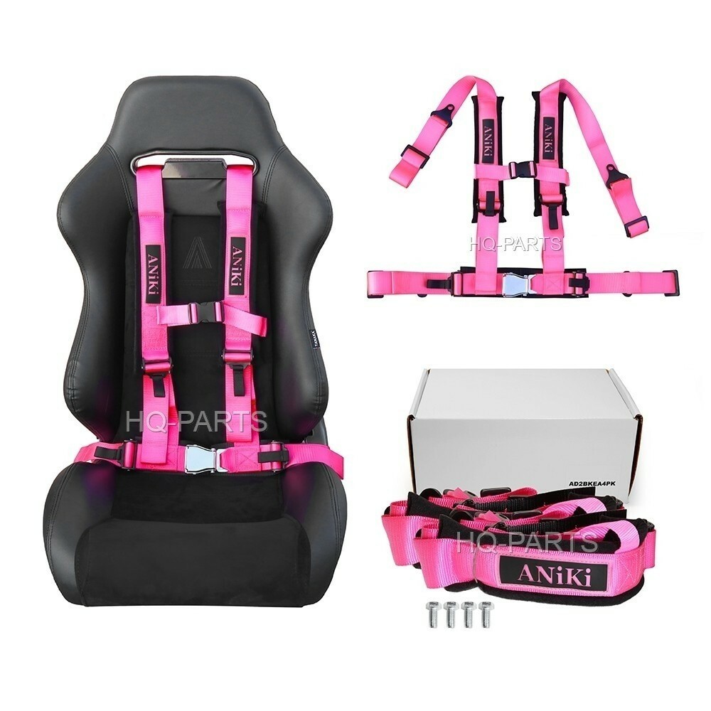 ANIKI PINK POINT AIRCRAFT BUCKLE RACING SEAT BELT HARNESS FOR