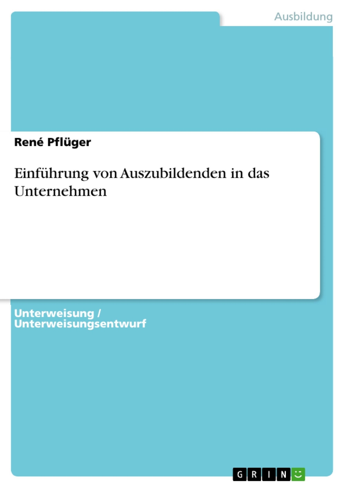 Thumbnail - Einführung Von Auszubildenden In Das Unternehmen, René Pflüger