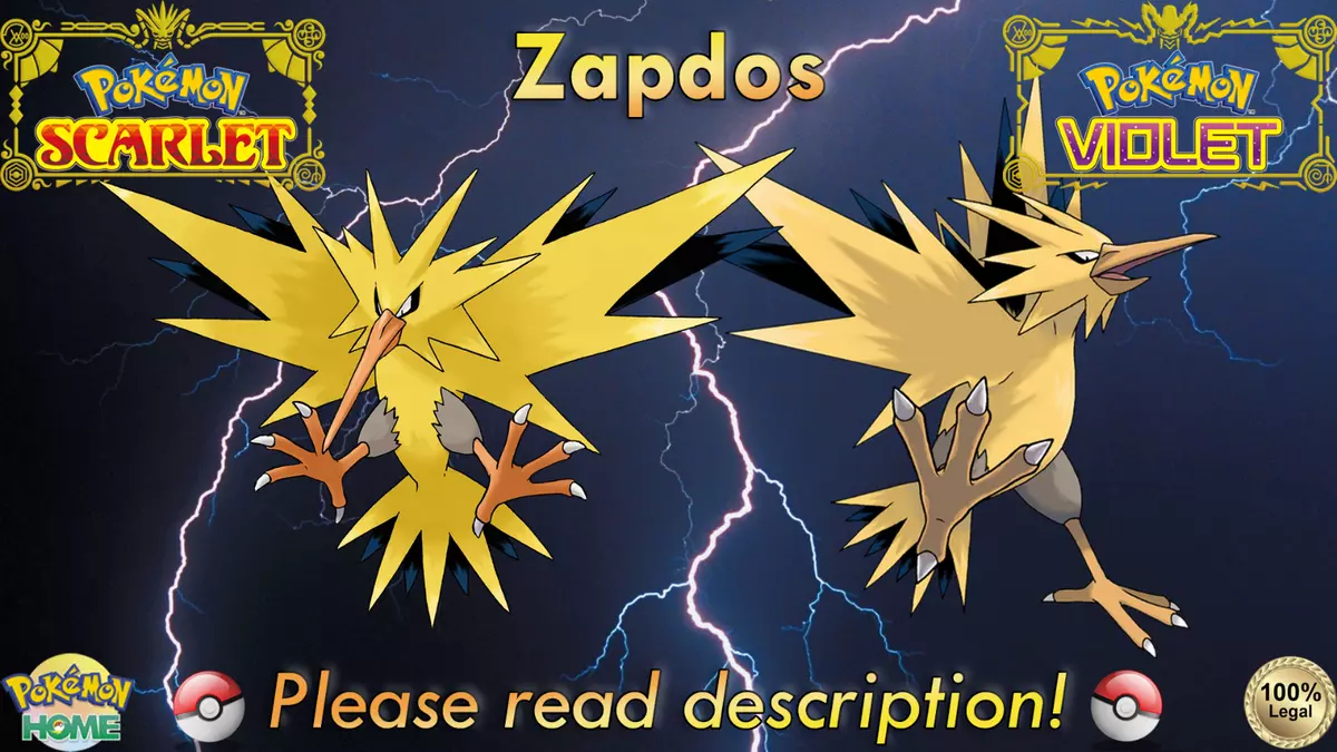 Zapdos ✨ Shiny 6IV ✨ Pokémon Scarlet and Violet