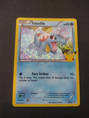 mcdonalds pokemon card totodile PSA9 - 2021 - 18/25 variation to centering Pokemon Totodile 18/25 HOLO 25th