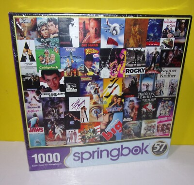 Springbok Puzzle Going to the Movies 1000 pieces Retro 80 s Cinema Posters USA