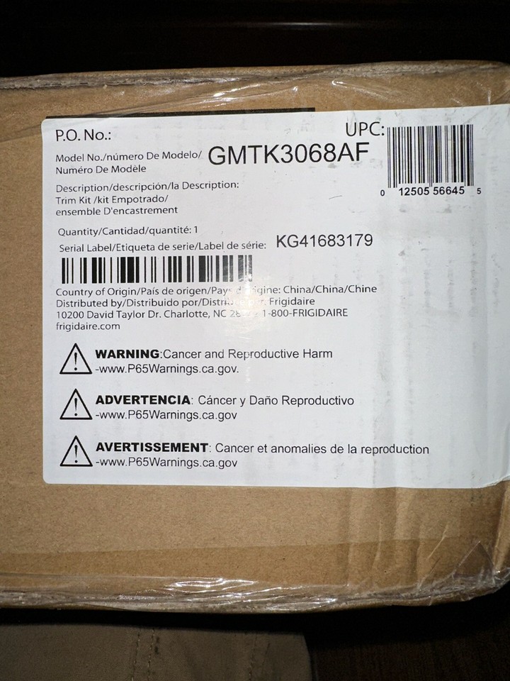 Frigidaire 30" Stainless Steel Microwave Trim Kit No. GMTK3068AF OEM eBay