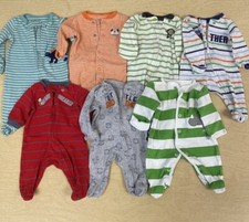 Newborn baby boy sleep n play bundle; Carter s brand; spring, summer, fall