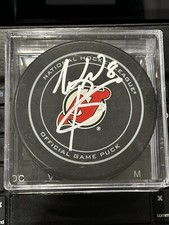 Will Butcher Signed Autographed NJ New Jersey Devils Hockey Puck Fanatics COA