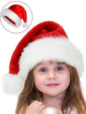 Children Classic Christmas Hat Santa Claus Hat For Boys Girls New Year Holiday