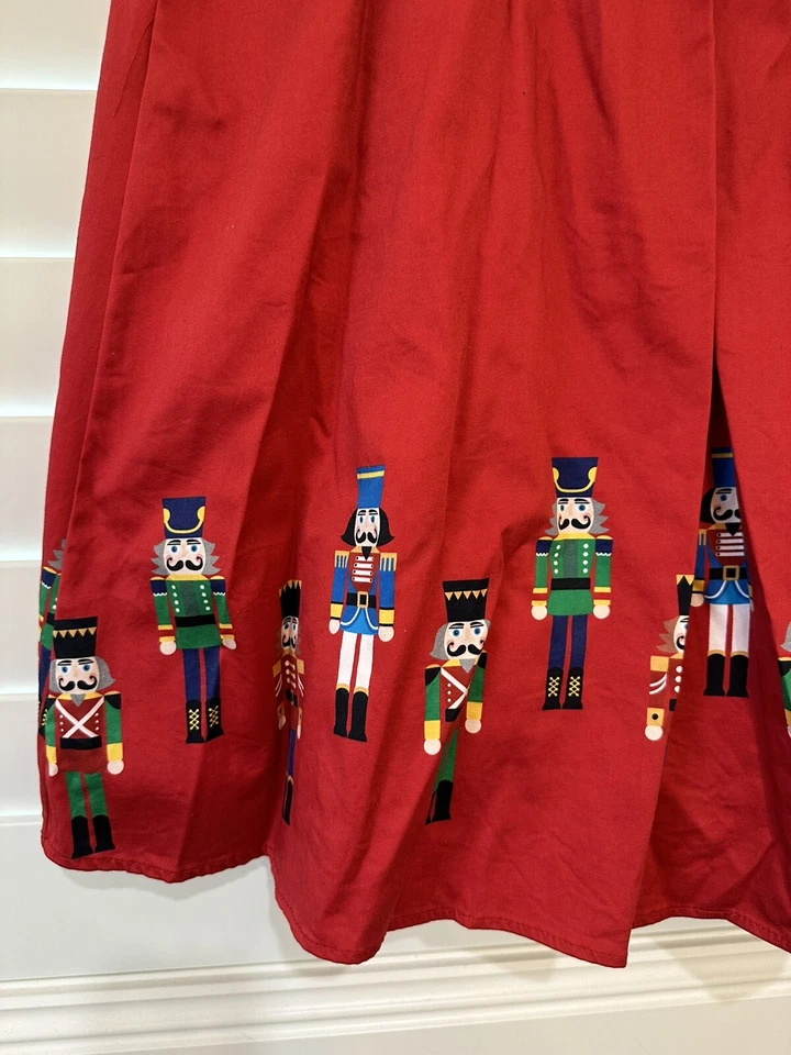 ModCloth Red Cotton Nutcracker Skirt Pockets Plus Size 3XL - Image 2 of 4