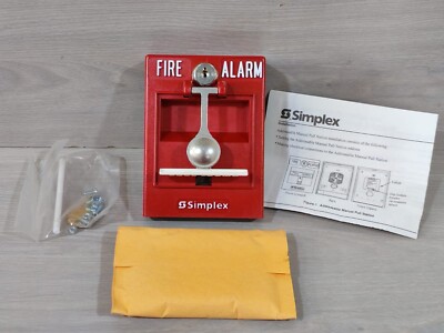 LOT 2PCS SIMPLEX 4099-9002 PULL STATION FIRE ALARM WITH FILTHY BOX