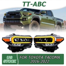 TT-ABC LED Projector Headlights For 2016-2022 Toyota Tacoma W/Sequential Signal
