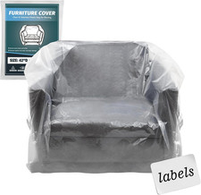 Plastic Moving Chair Clear Furniture Covers for Storage, Extra Large Moving Bags