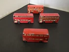 MATCHBOX LESNEY,SUPERFAST LOT OF FOUR LONDON BUSES --Y307