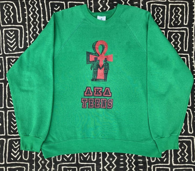 Vintage Alpha Kappa Alpha Sorority Graphic Sweatshirt AKA TEENS Ankh Afrocentric