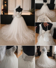  Brautkleid A-Linie weiß Herz-Ausschnitt är...