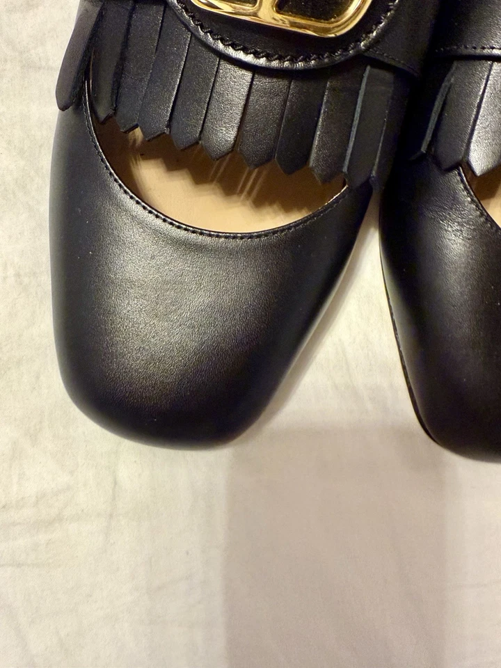 Valentino Garavani V 徽标签名皮革一脚蹬骡子尺寸 38.5 — 第 3/4 张图片