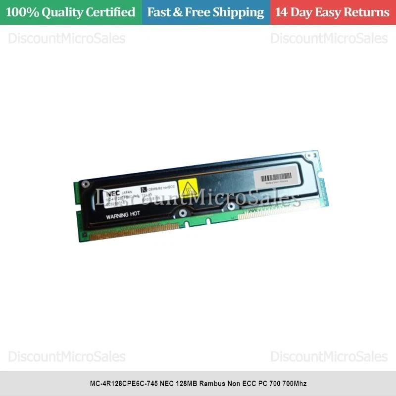 MC-4R128CPE6C-745 NEC 128MB Rambus sin ECC PC 700 700Mhz Foto 1 de 1