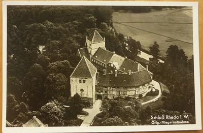 AK  Schloss Rheda 1942 Wiedenbrück Beckum Gütersloh Flugzeugaufnahme Adelspost