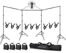 30FT Adjustable Backdrop Stand Kit w/ Clamps
