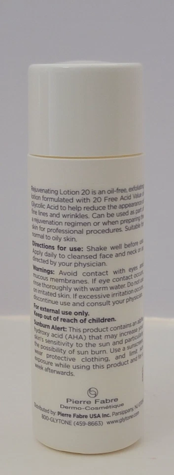 GLYTONE REJUVENATING LOTION 20 Glycolic Acid 2 fl oz / 60 ml - Image 2 of 2