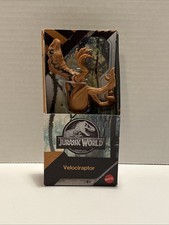 Jurassic World Dino Orange VELOCIRAPTOR Dinosaur 6 Action Figure -NEW Mattel