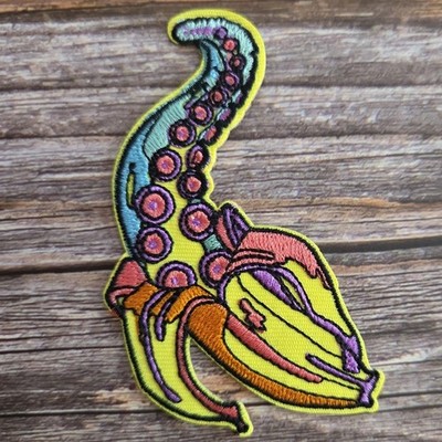 Octopus Tentacle Banana Punk Pop Art Streetwear Y2k Embroidered Patch